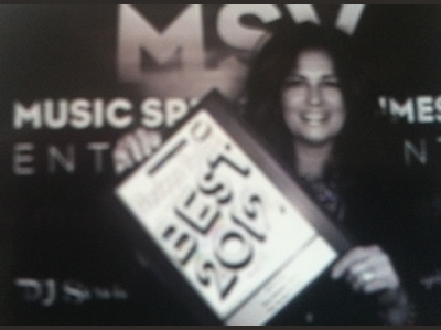 Toni with Best of the Hudson 2012 Award